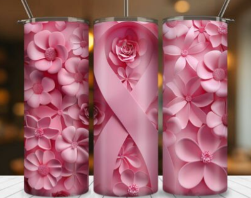 3D Breast Cancer Awareness Tumbler