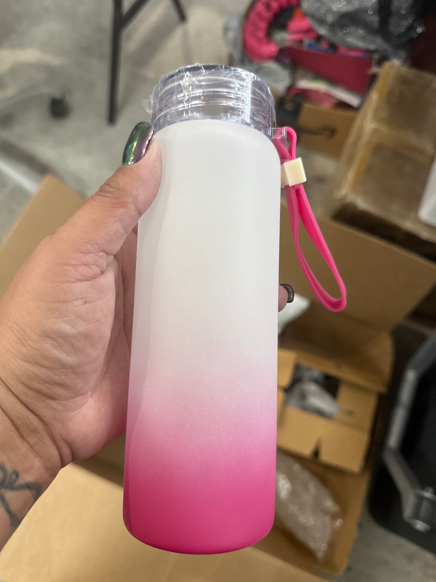 Destash 17oz Pink Ombré Waterbottle Sublimation
