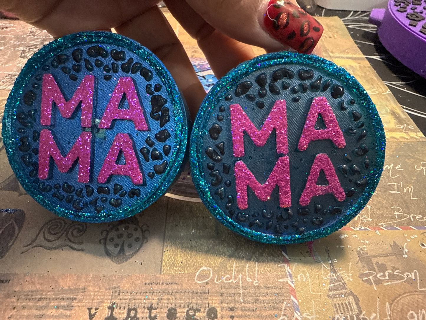 "Mama" Leopard Print Vent Clips Freshie