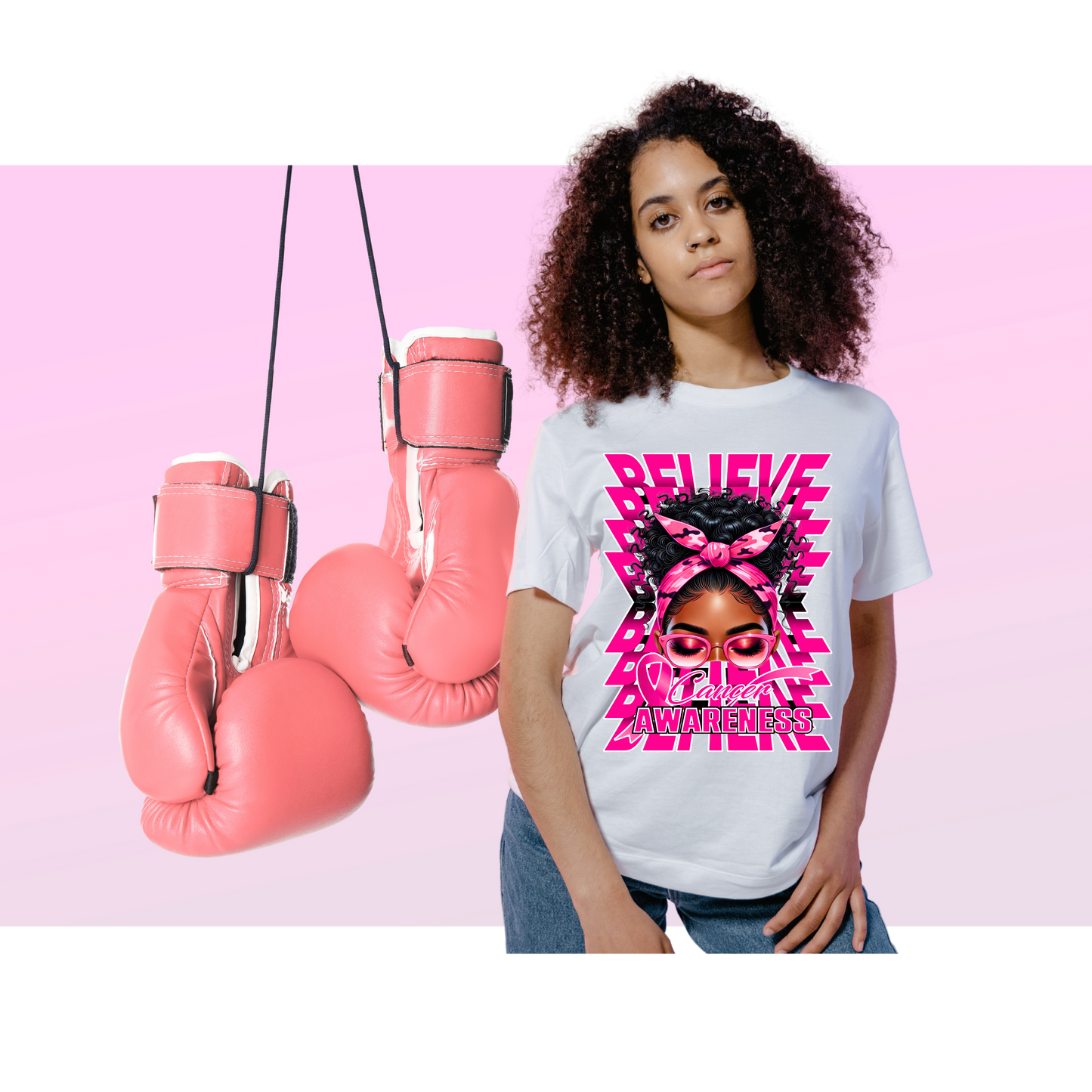 "Believe" Breast Cancer Awareness Shirt