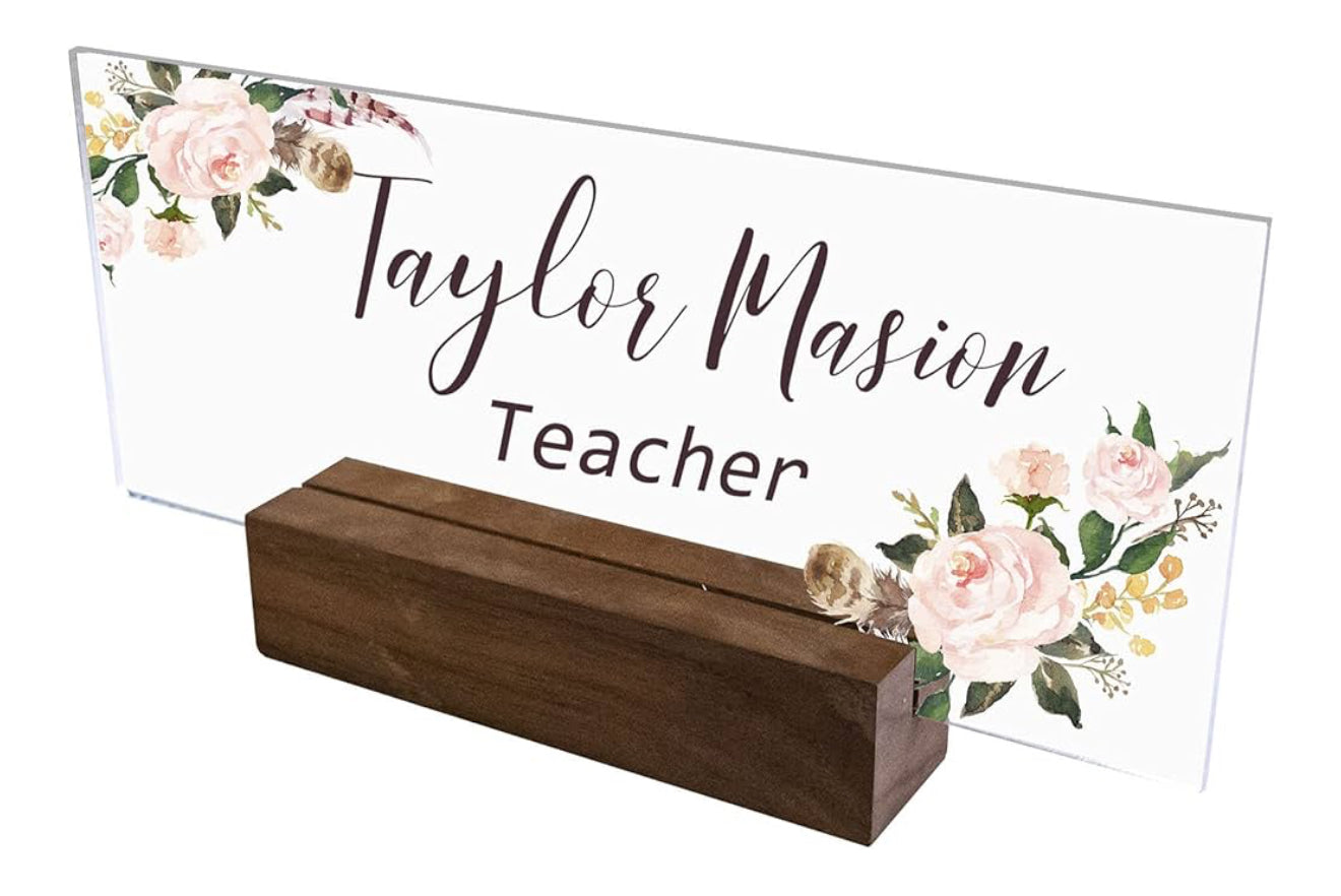 Customizable Desk Name Plate