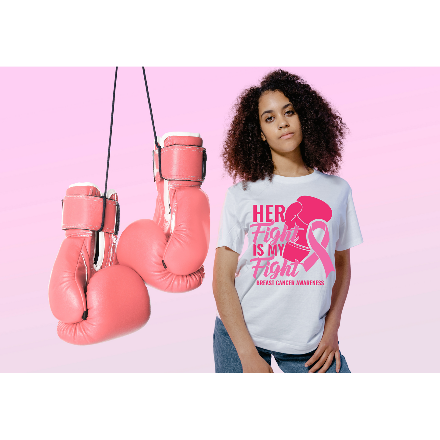 Her Fight is My Fight Breast Cancer Awareness Shirt
