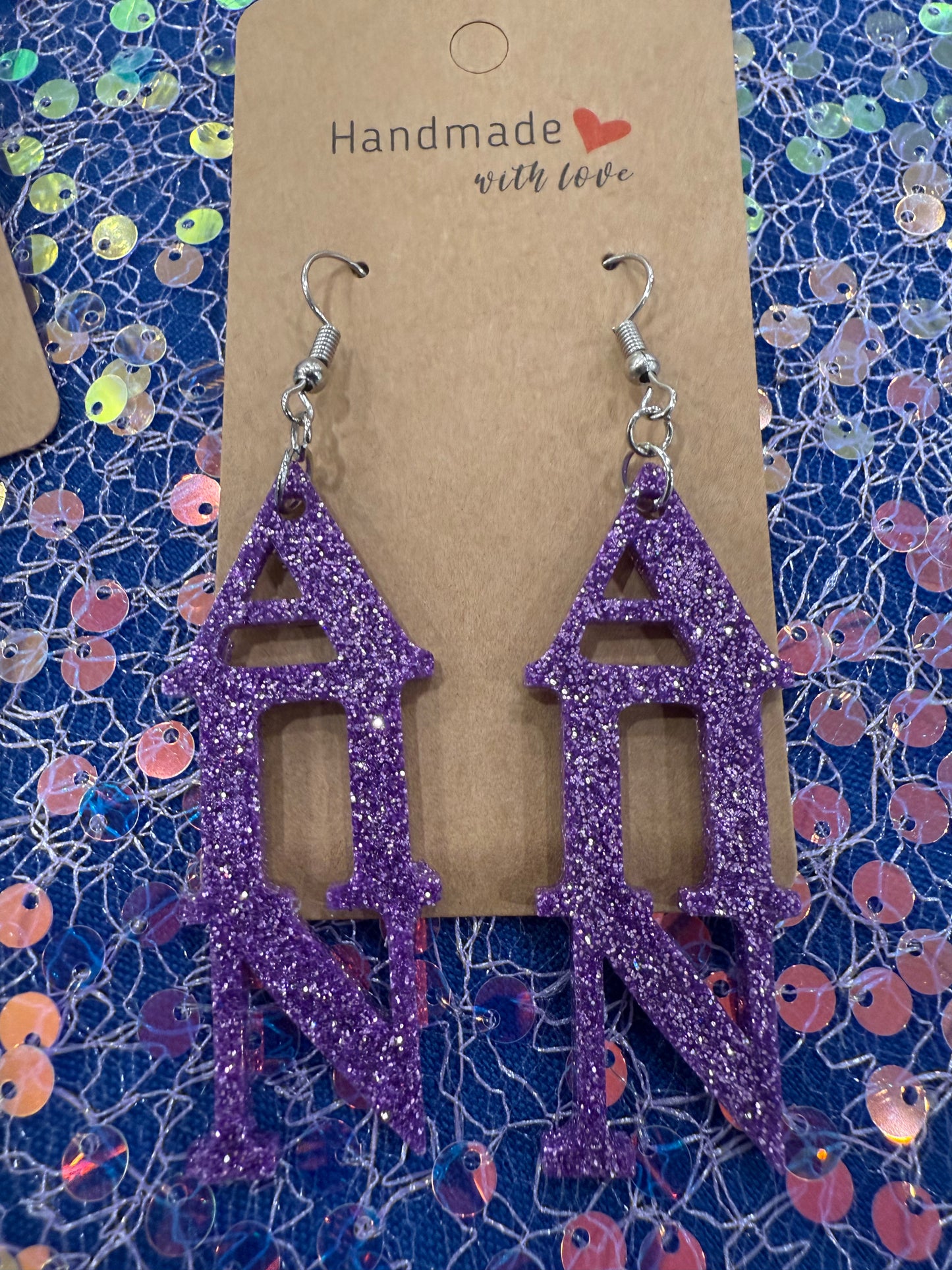 Stacked APN Resin Earrings