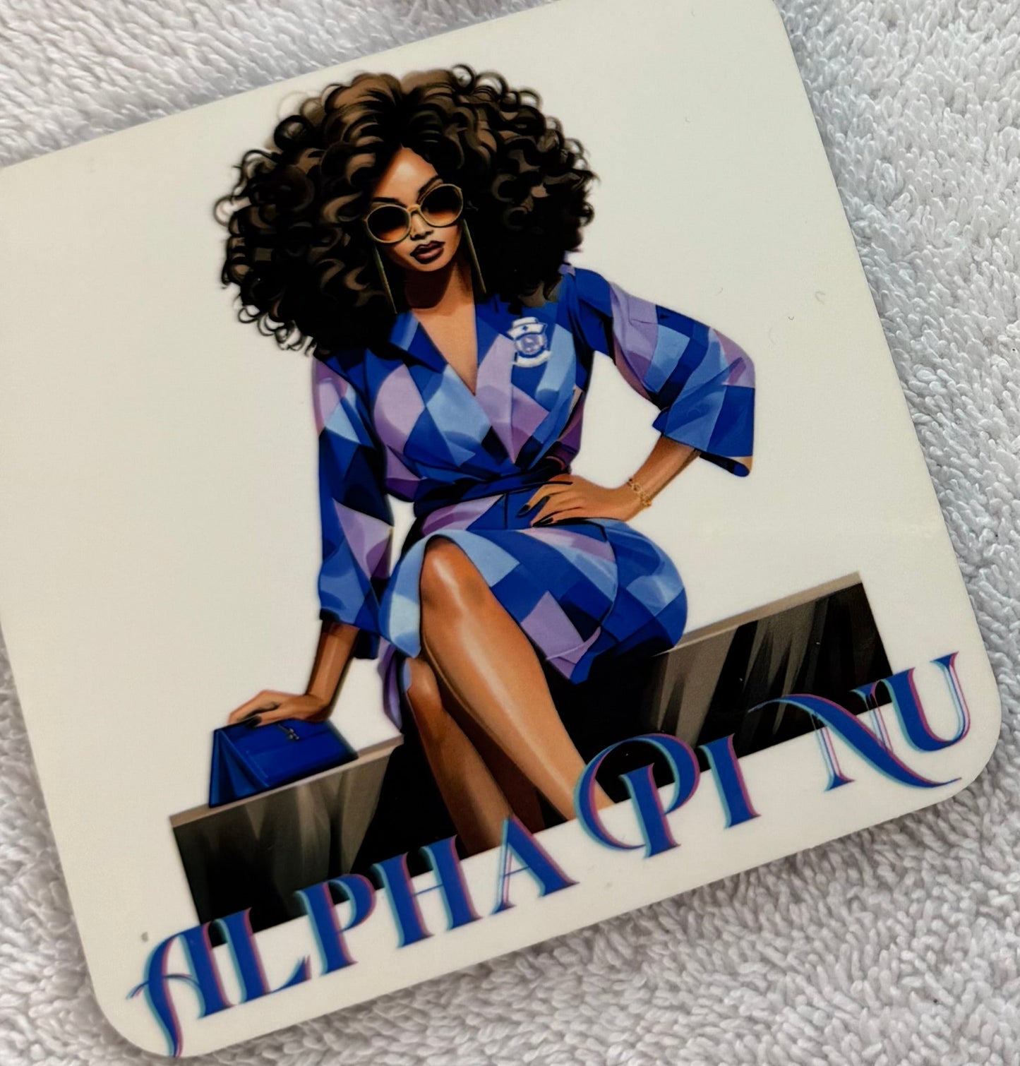Auction 6 - APN Royal & Lavender Dress Ceramic Coasters
