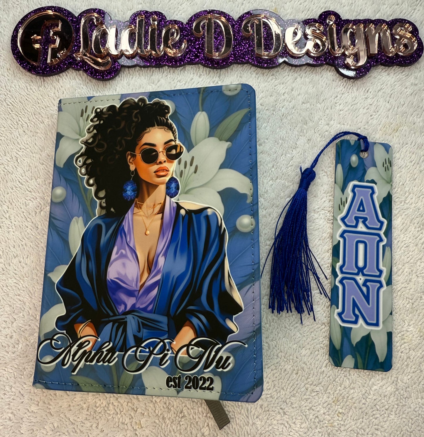 SOLD! Auction 22 - APN Large Journal & Bookmark Set - Navy Suit