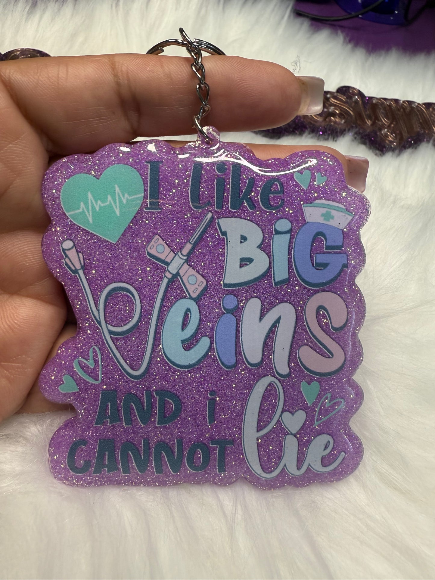 Keychain - I Like Big Veins Keychain (and cannot lie)