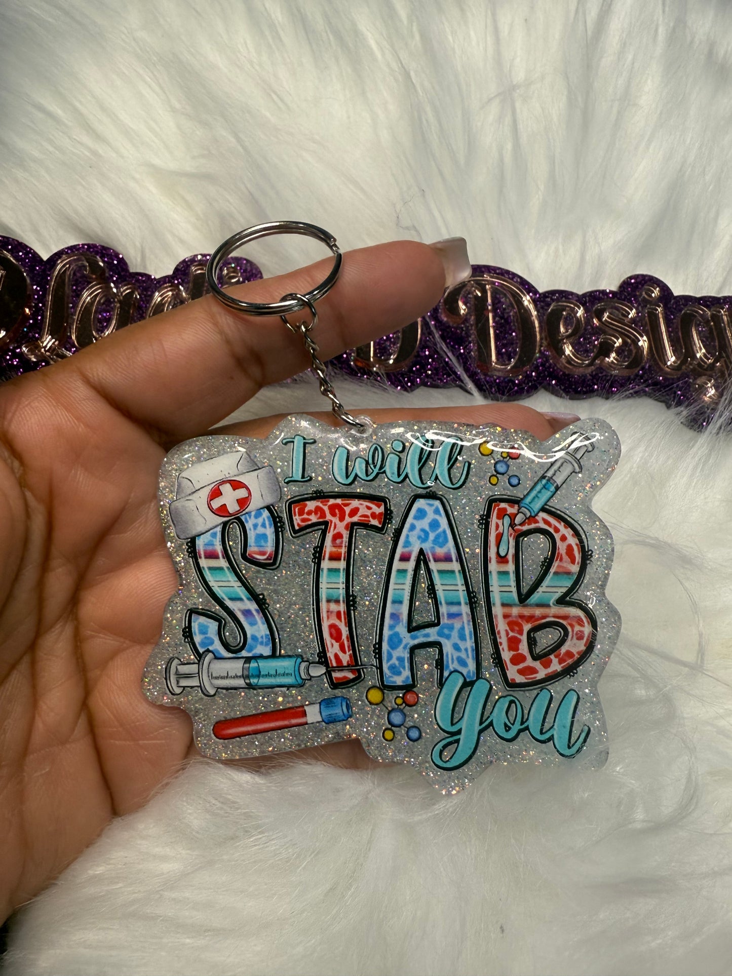 RTS - I Will Stab You - Nurse Keychain