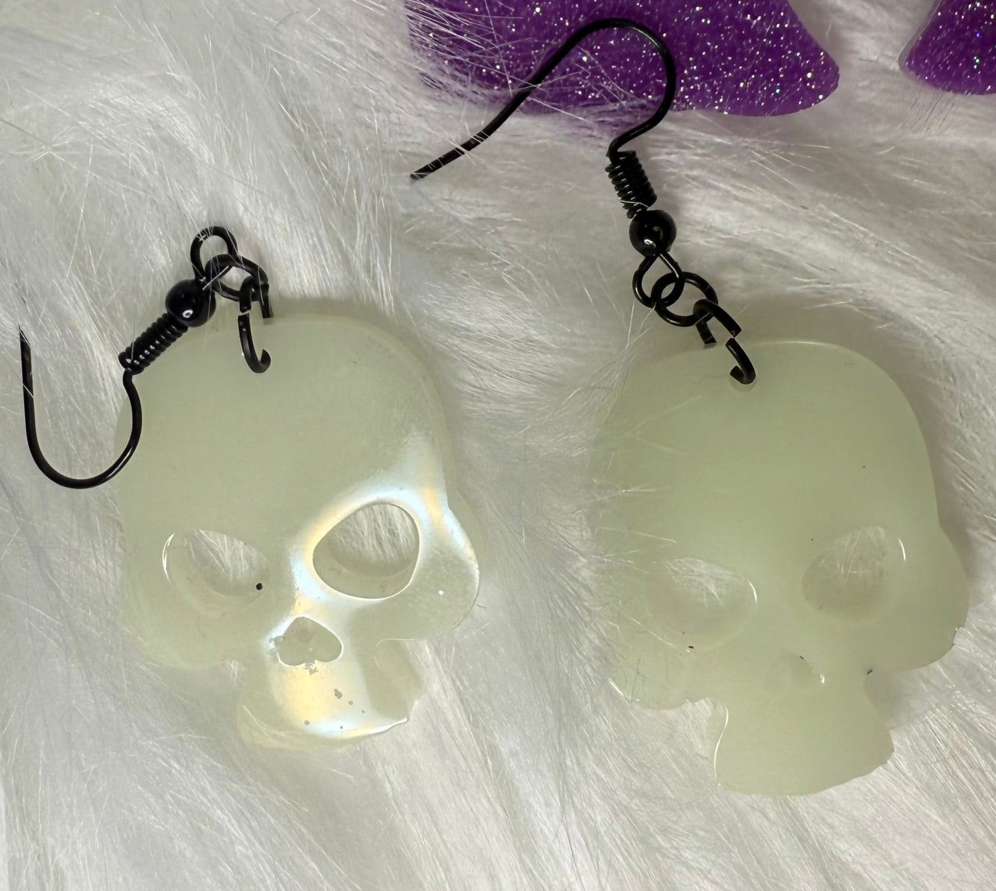 Halloween Skull Resin Earrings