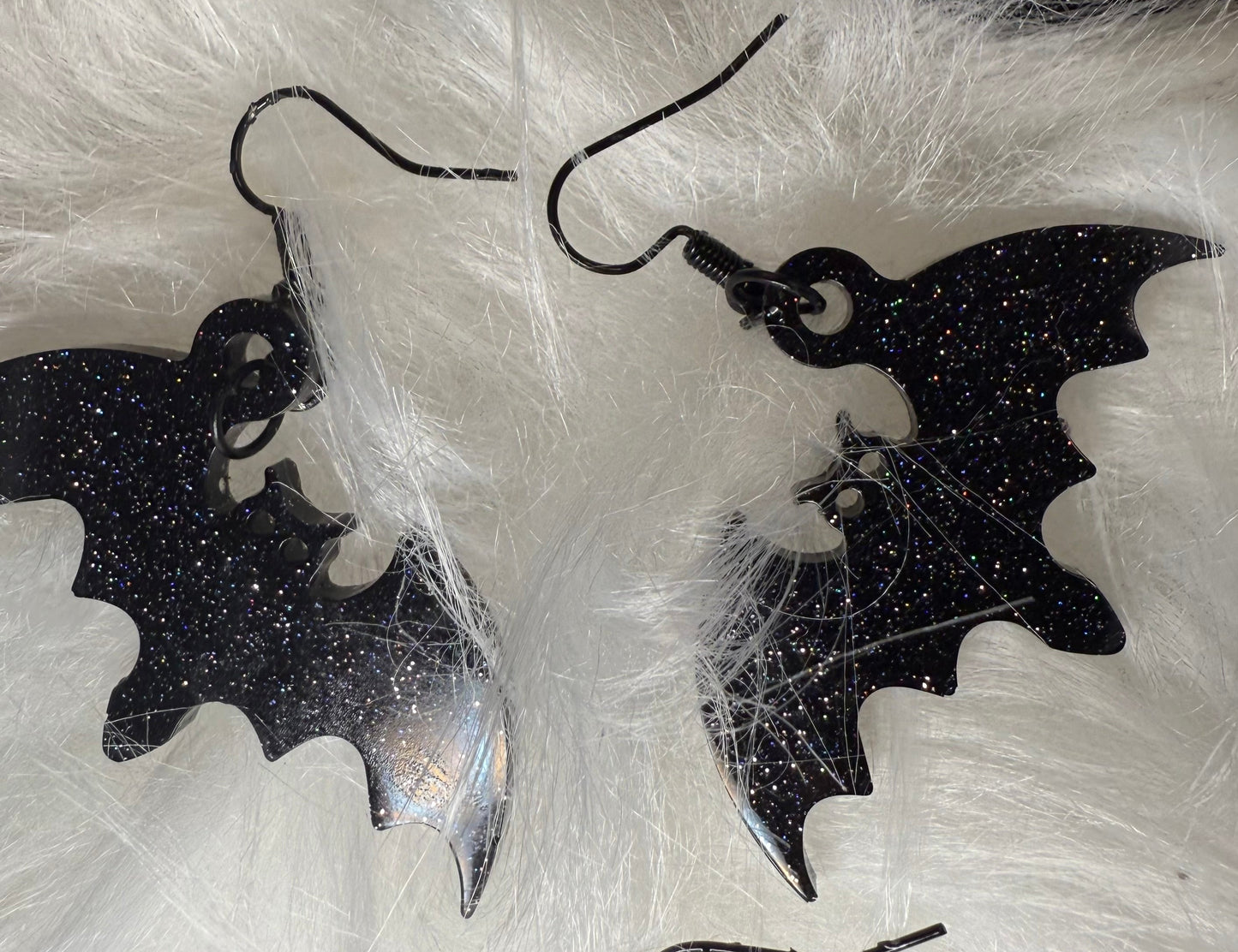 Halloween Bats Resin Earrings
