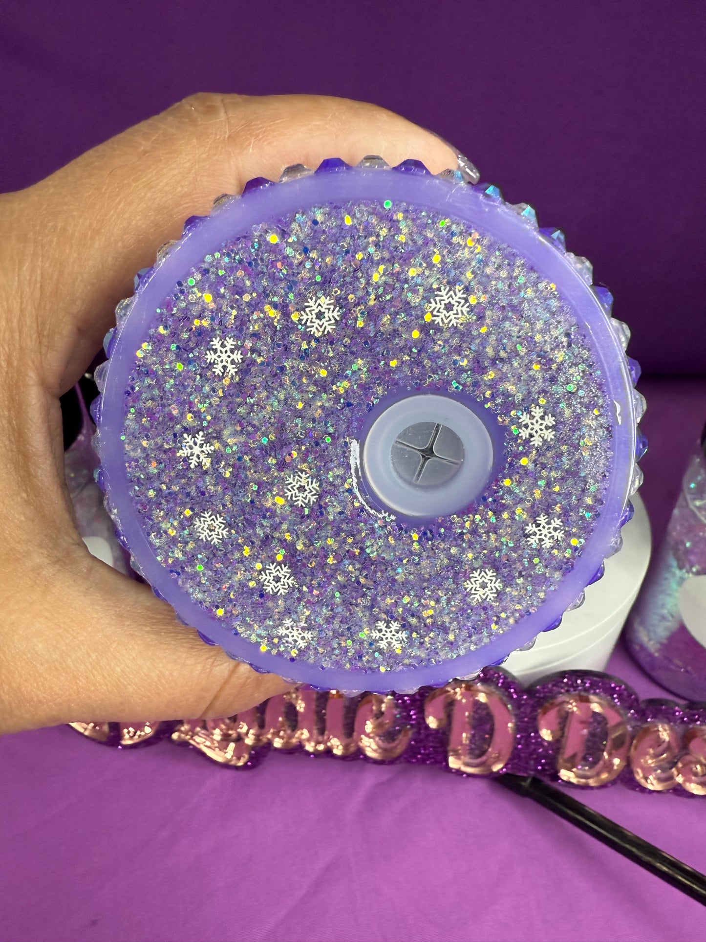 RTS - 16oz Purple Snowmen