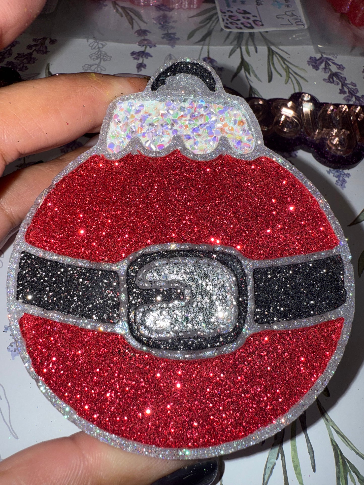 Santa Ornament Customizable Car Freshie