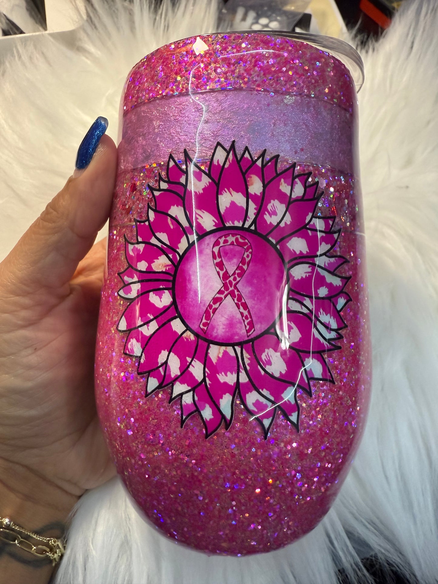AUCTION 53 - 16oz Heal Cancer Wine Tumbler