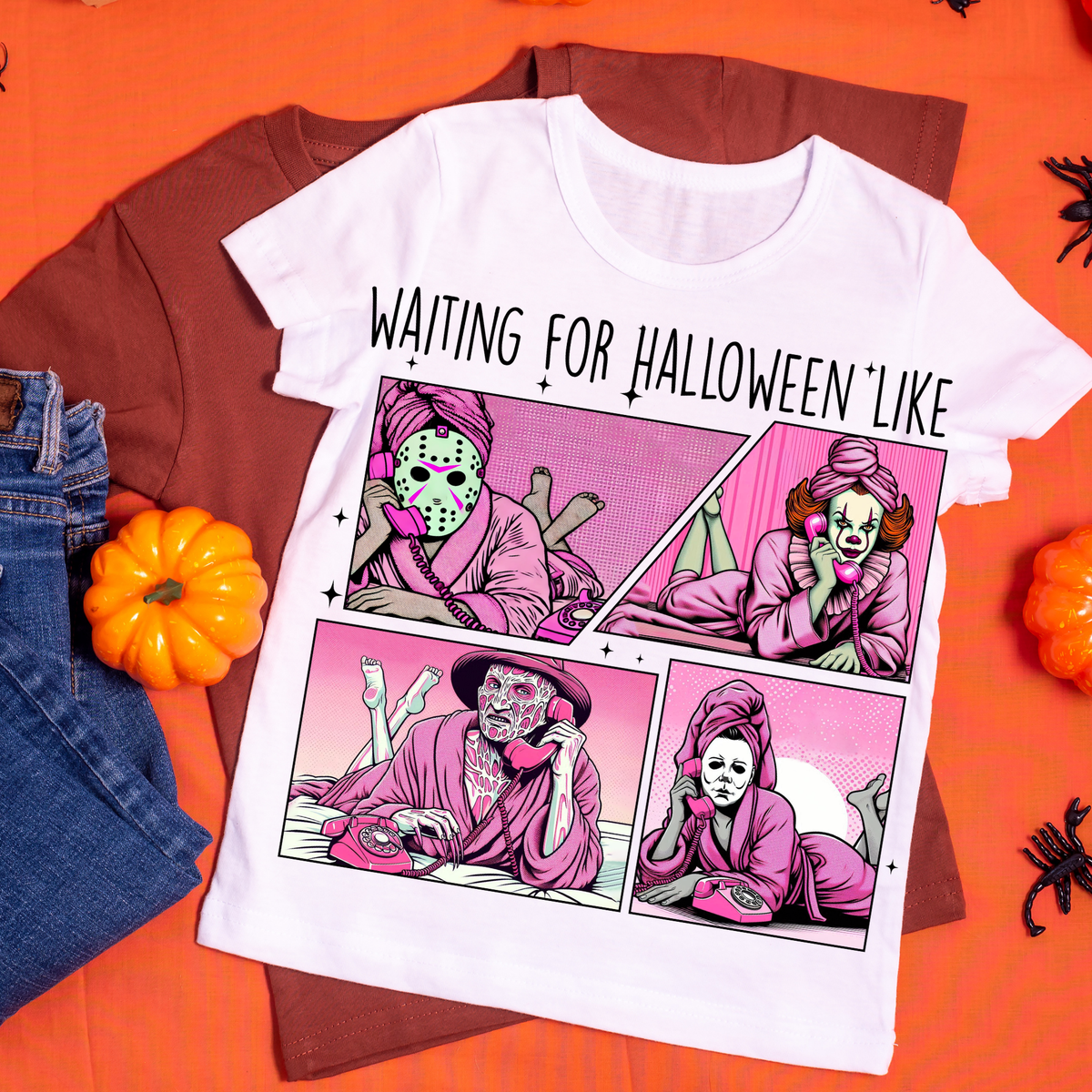 All Horror Characters - Pink - Waiting on Halloween "Like"
