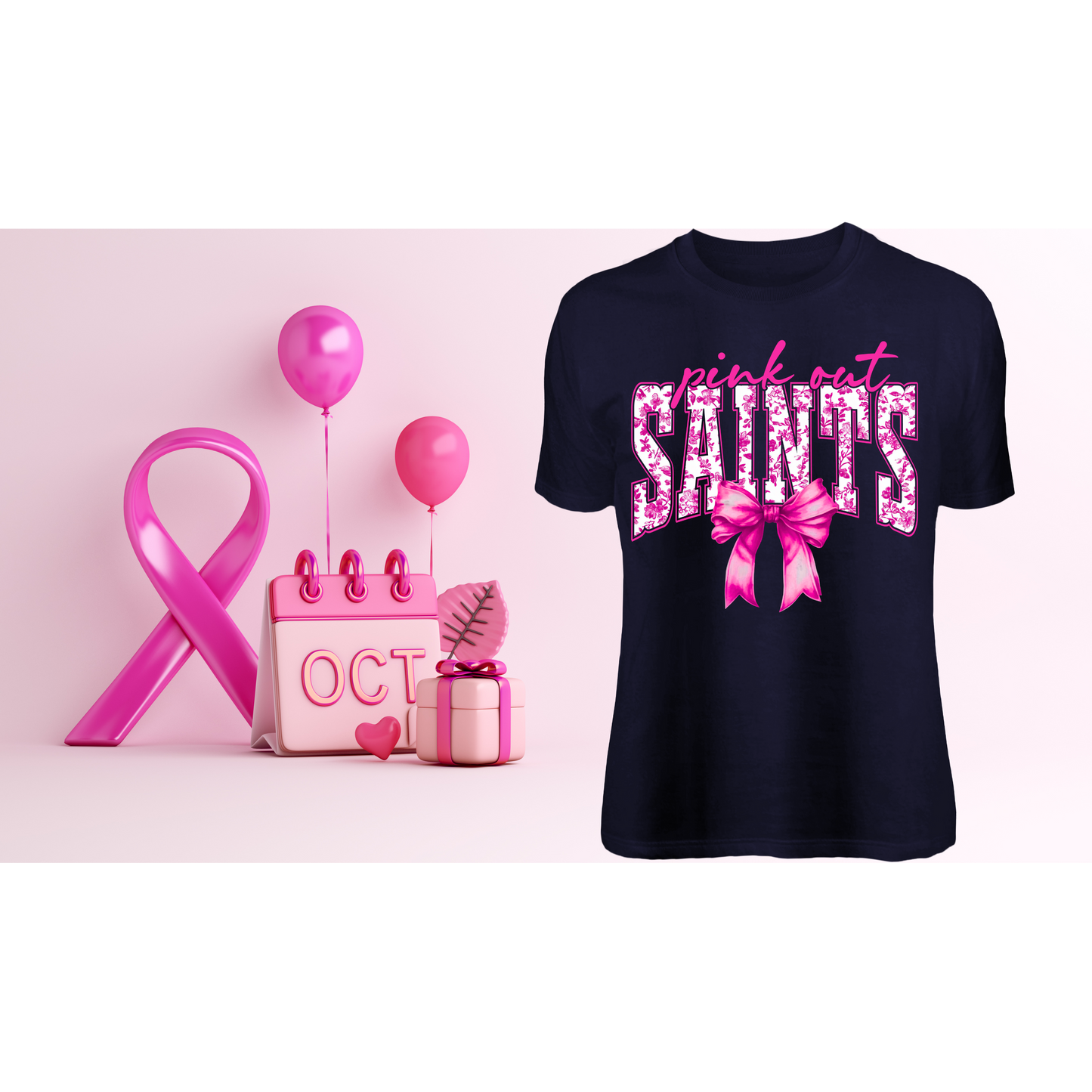 Saints - Pink Out Breast Cancer Awareness Shirt