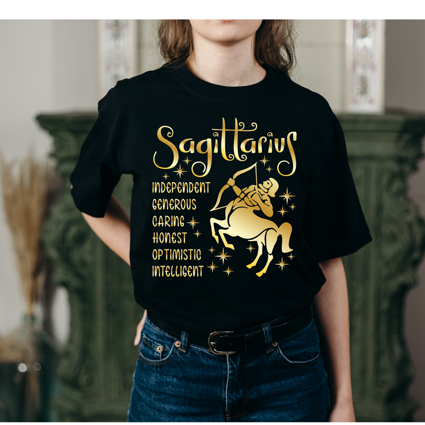 Black and Gold Zodiac Shirt