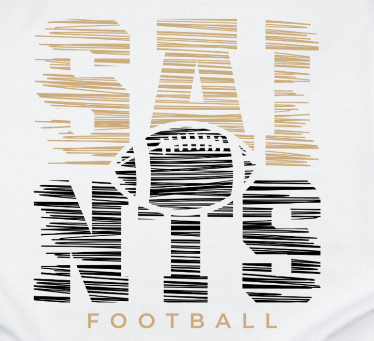 SAINTS - Destressed Saints Football