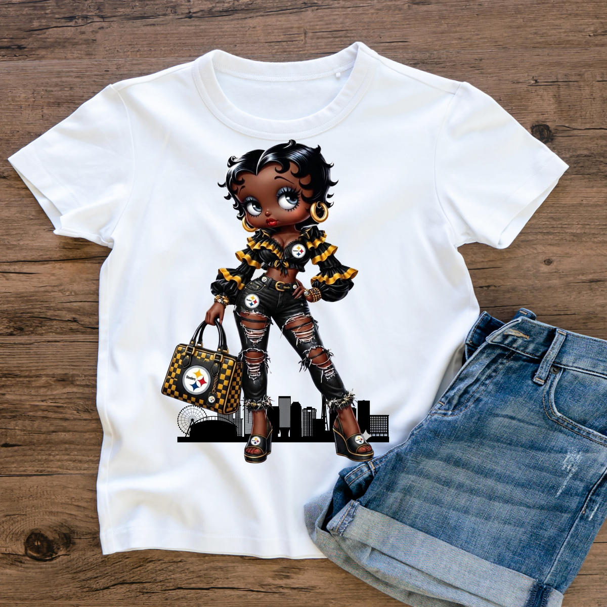 Steelers Betty Boop Brown