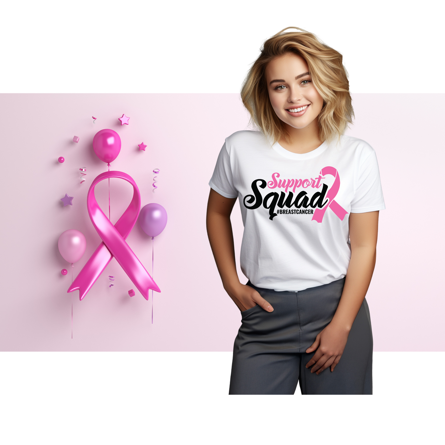 Support Squad Breast Cancer Awareness Shirt