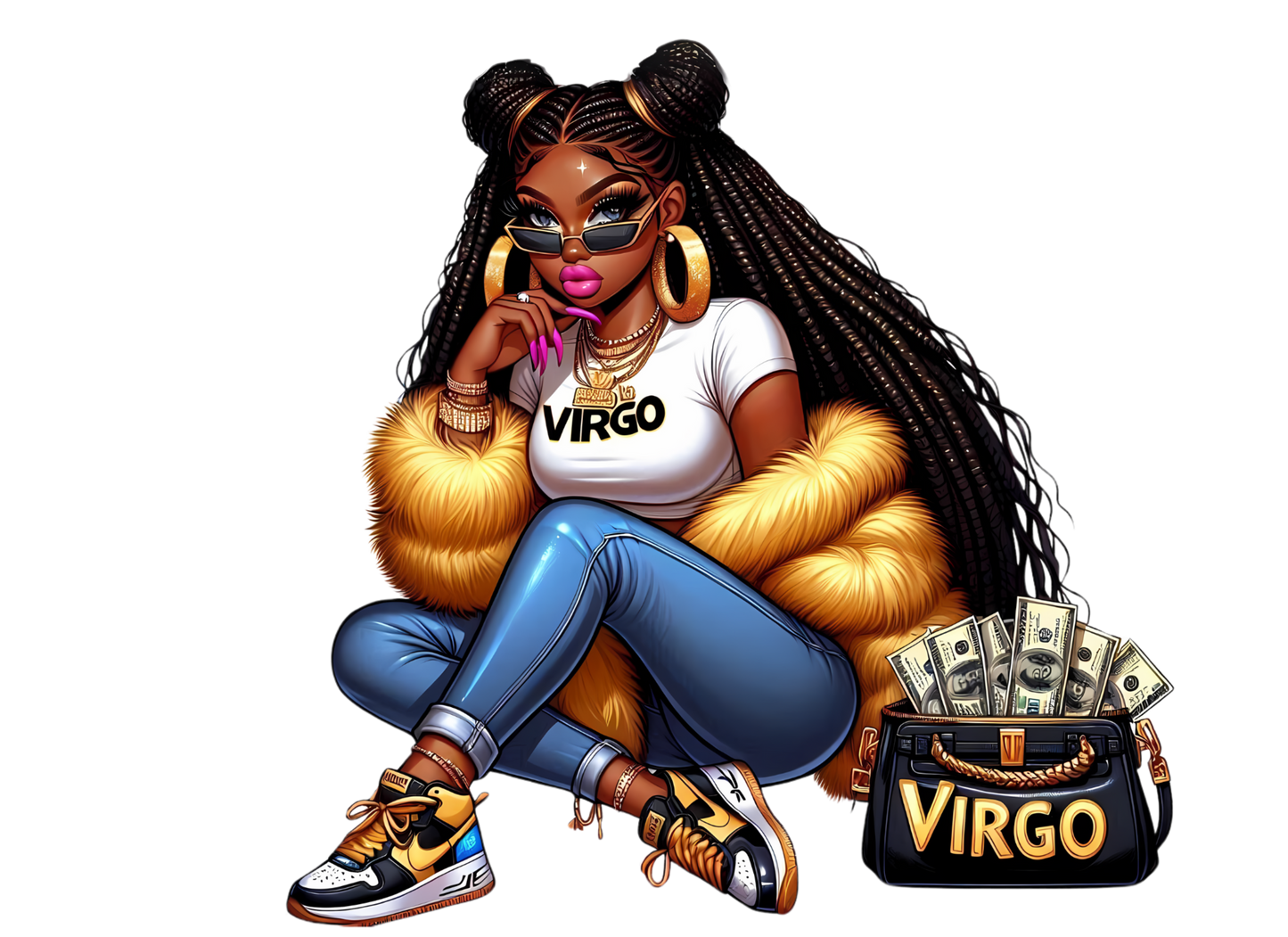 Hip Hop Black Girl Zodiac Shirts