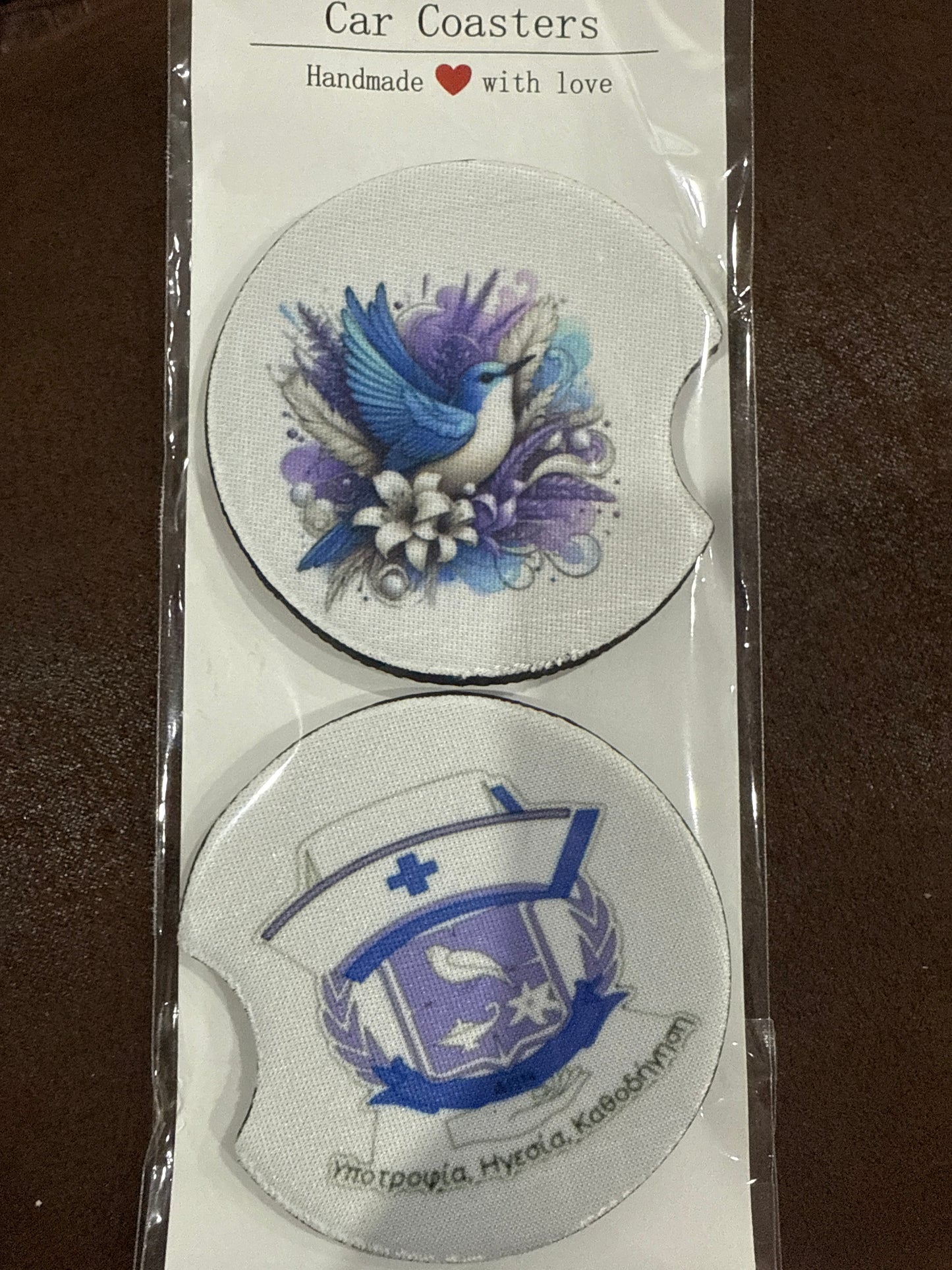 APN Crest & Nightingale Car Coasters