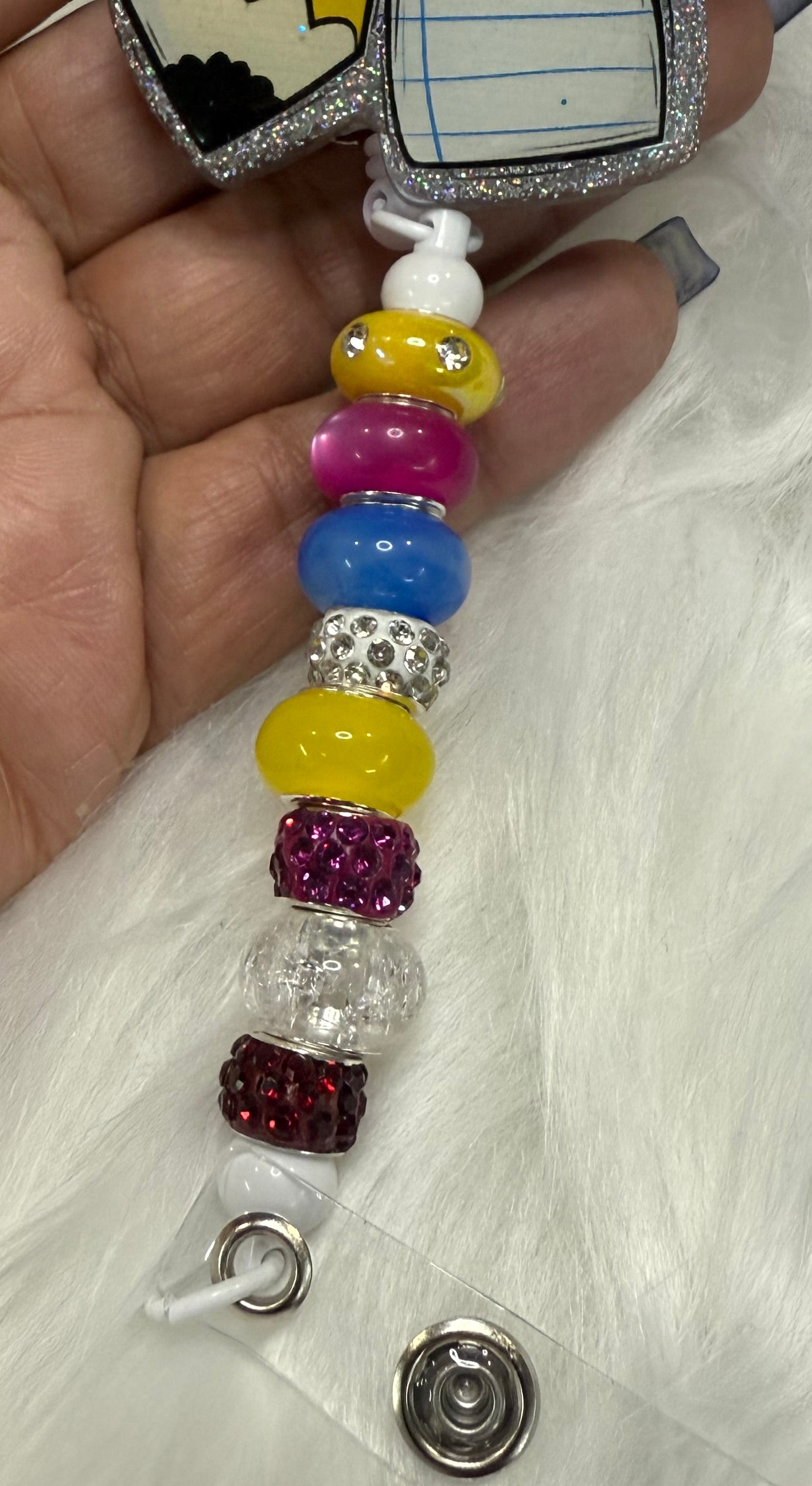 Beaded Badge Reel Add On