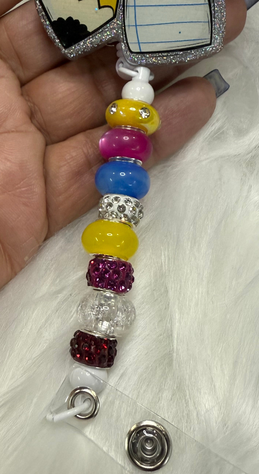 Beaded Badge Reel Add On