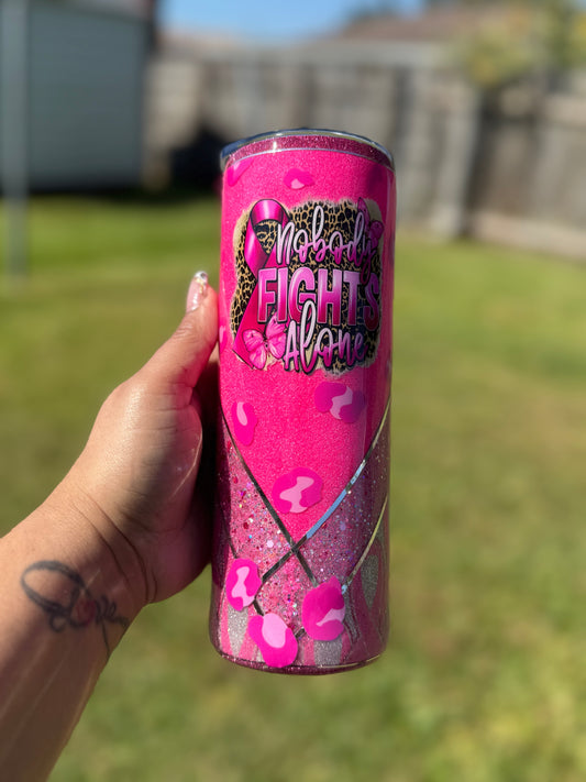 RTS - 20oz Breast Cancer Awareness - Nobody Fights Alone