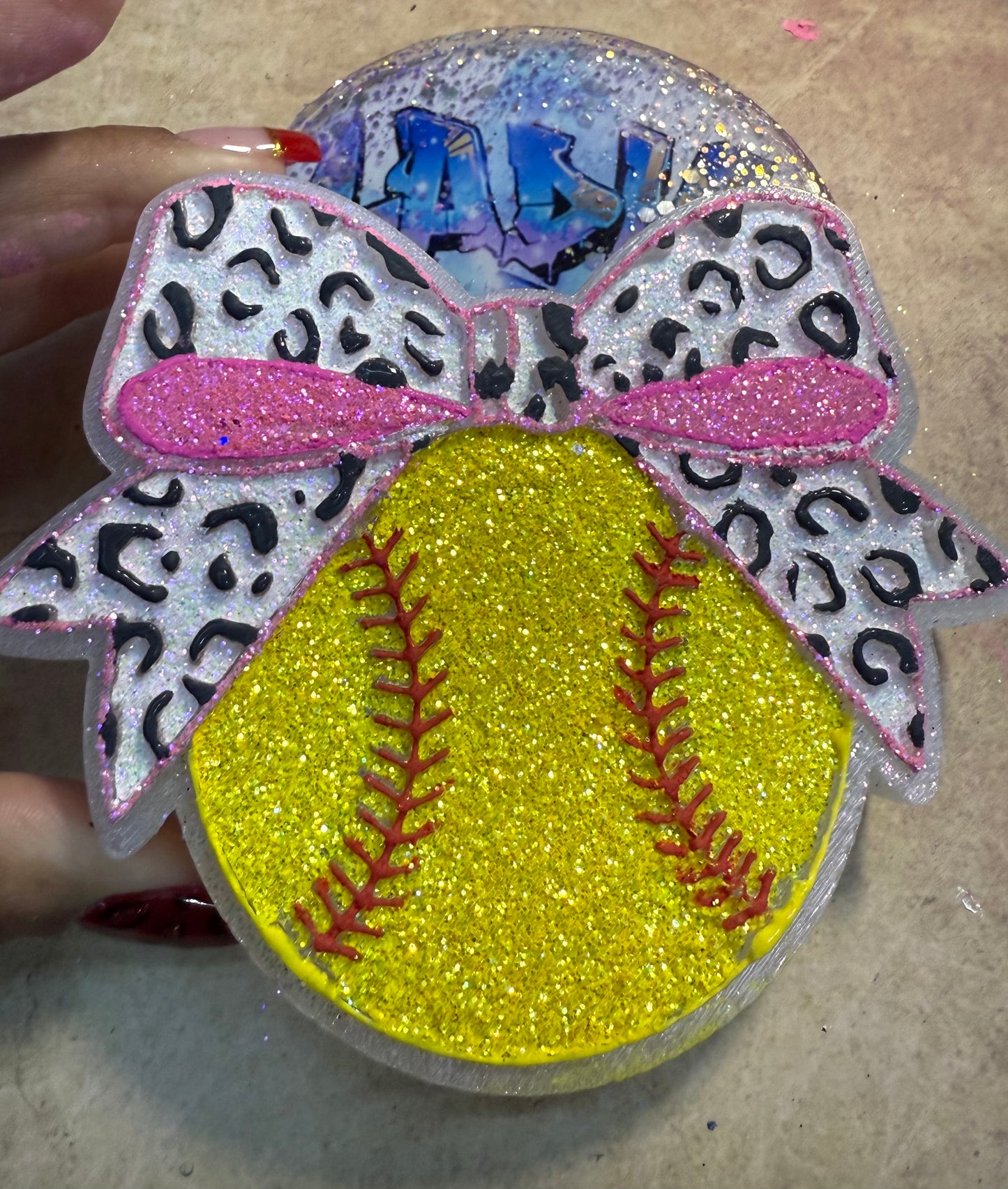 Softball / Baseball with Bow