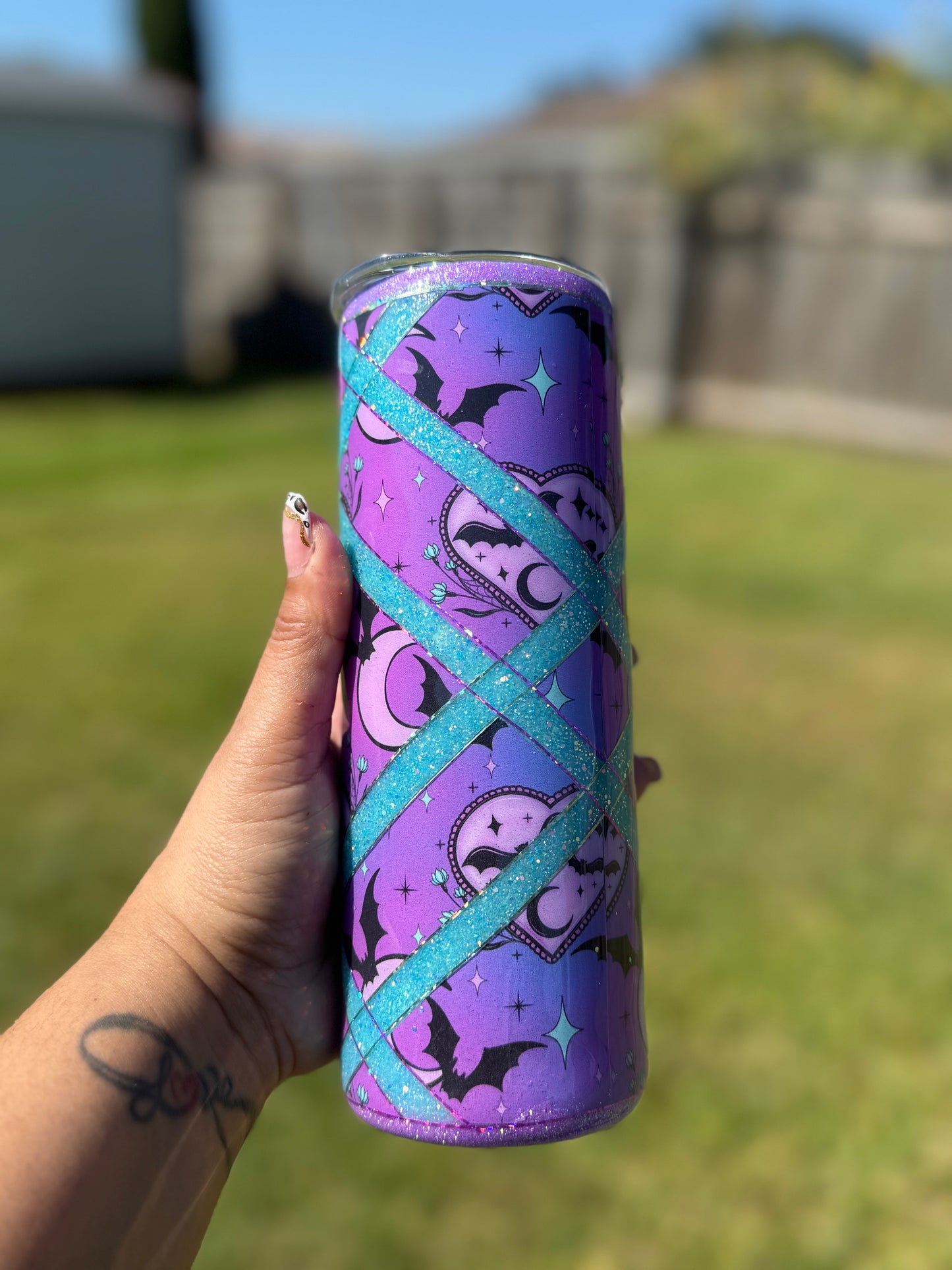 RTS - 20oz Glow in the Dark Bats Tumbler