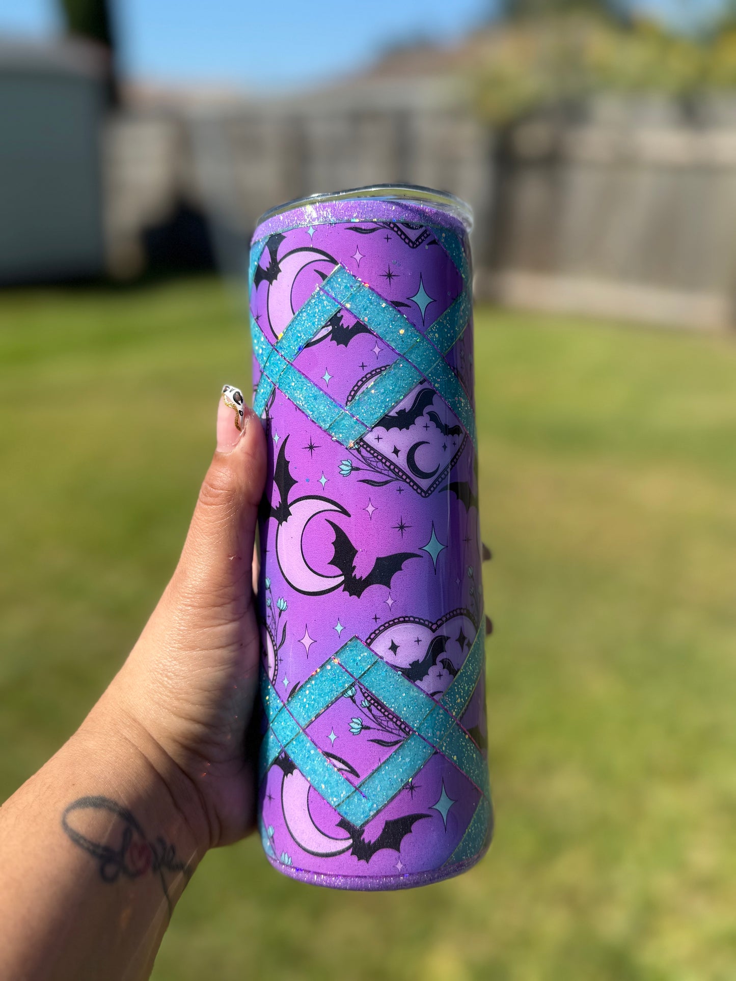 RTS - 20oz Glow in the Dark Bats Tumbler