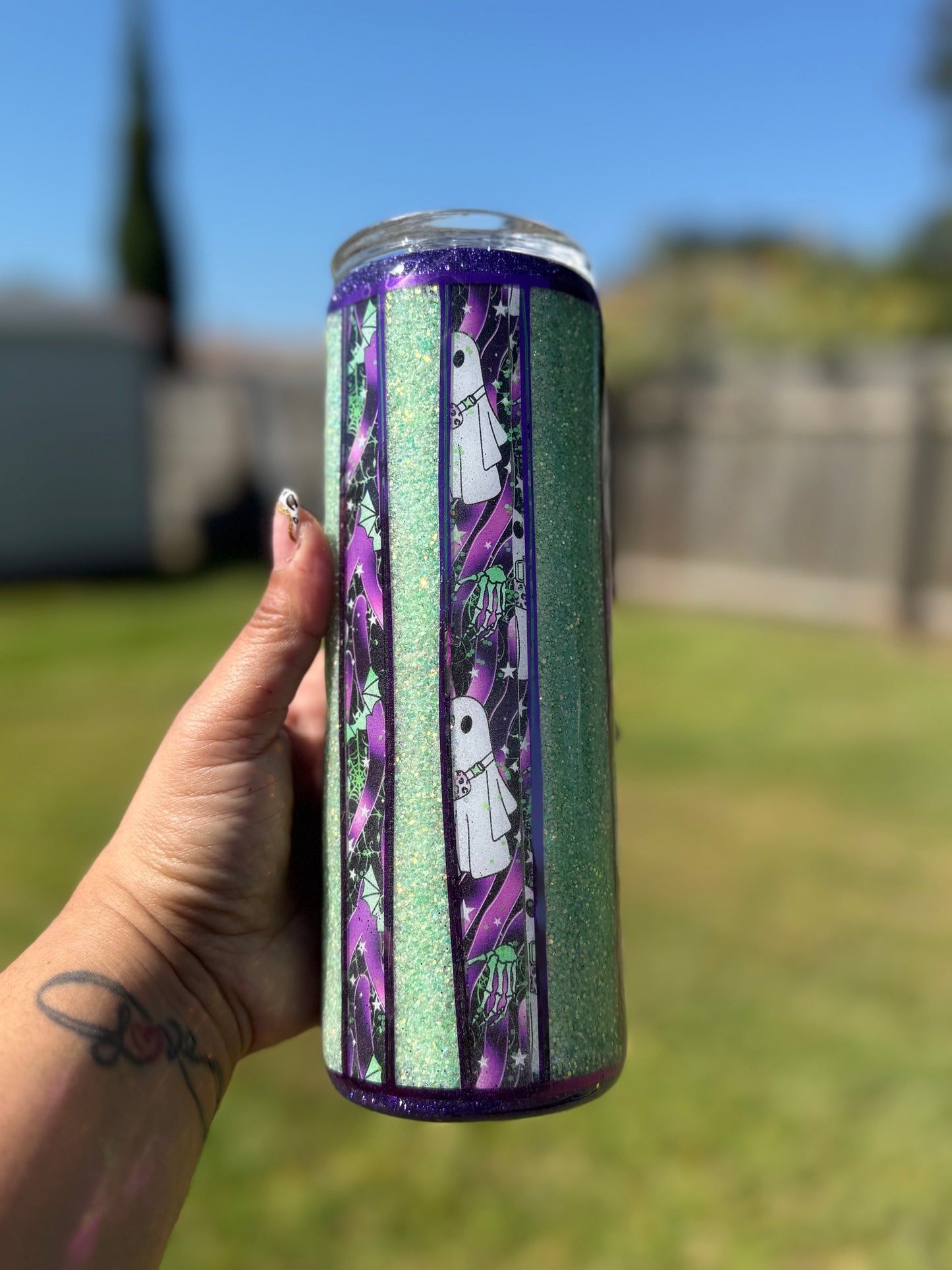 RTS - 20oz Glow in the Dark Boujee Ghost Tumbler