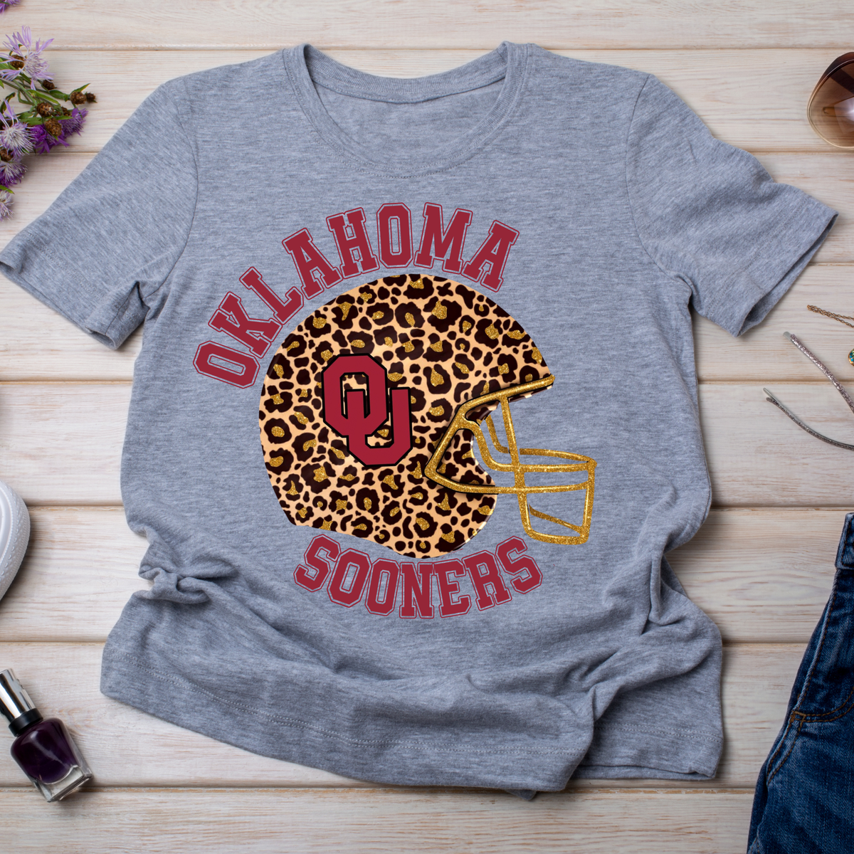 Sooners Leopard Helmet