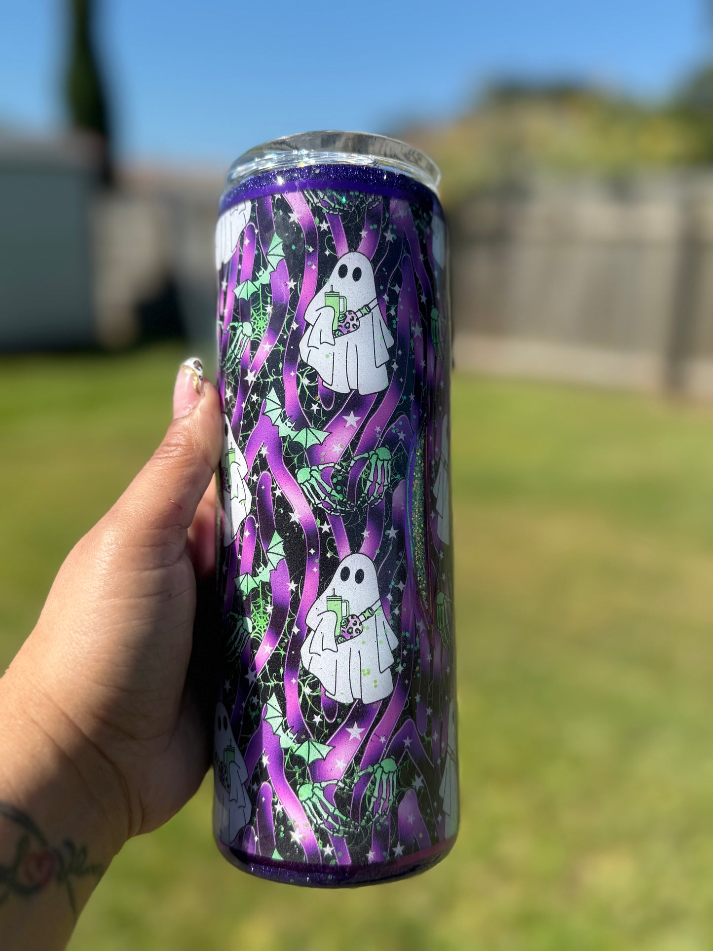 RTS - 20oz Glow in the Dark Boujee Ghost Tumbler