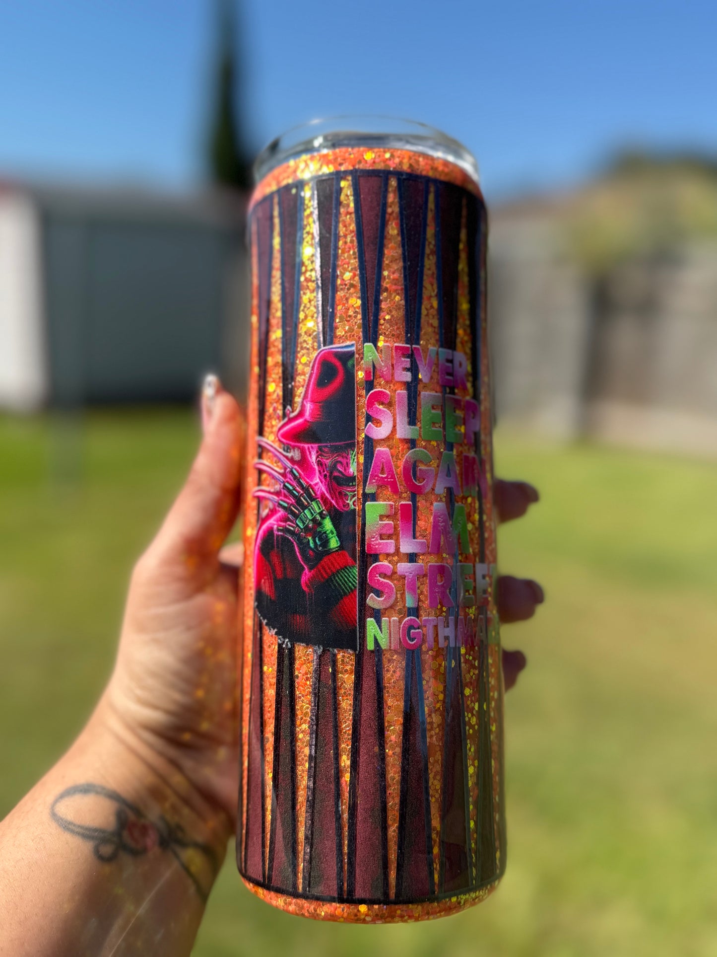 RTS - 20oz Glow in the Dark Freddy Tumbler