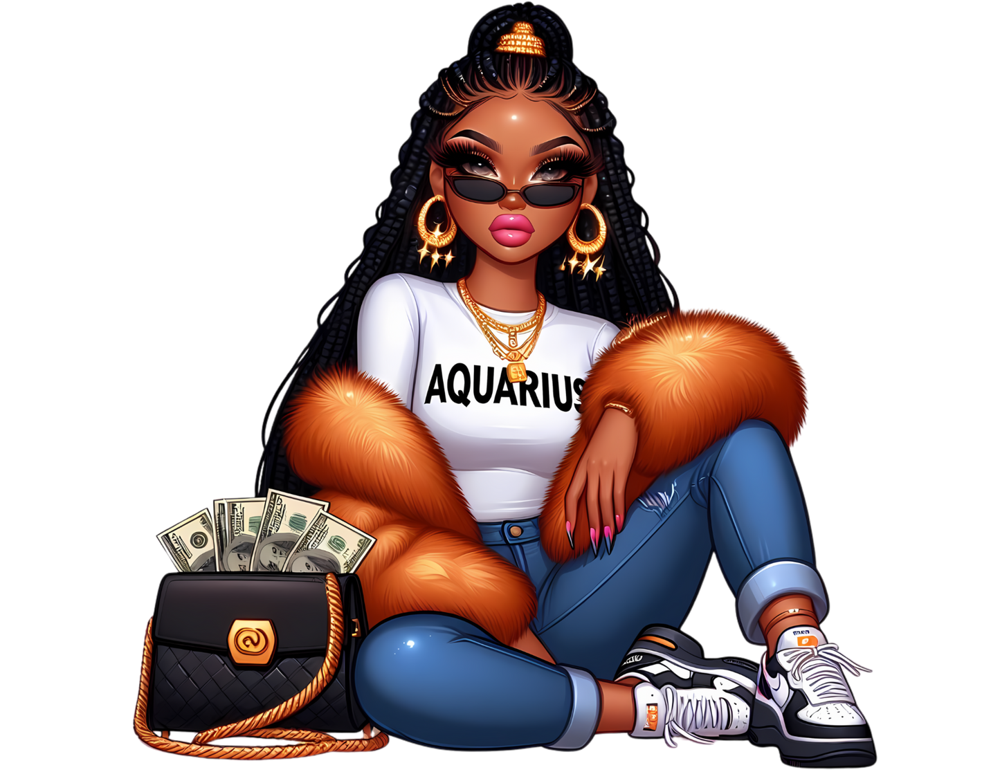 Hip Hop Black Girl Zodiac Shirts