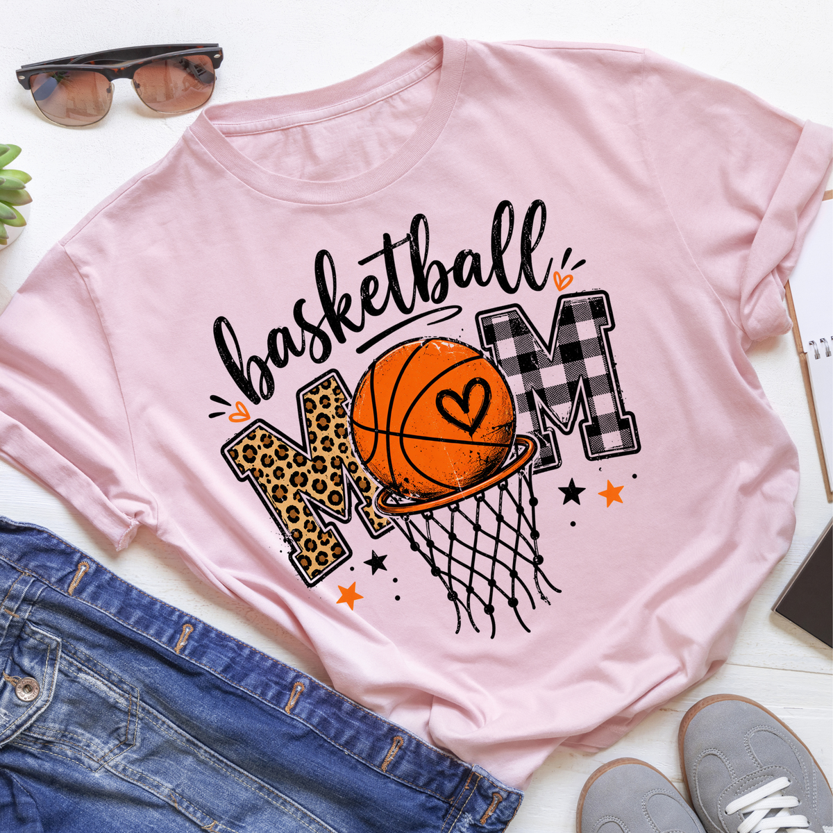 Basketball Mom Hoops