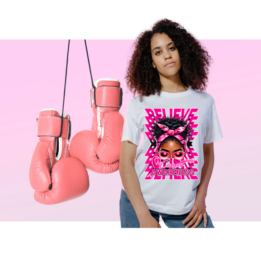 "Believe" Breast Cancer Awareness Shirt