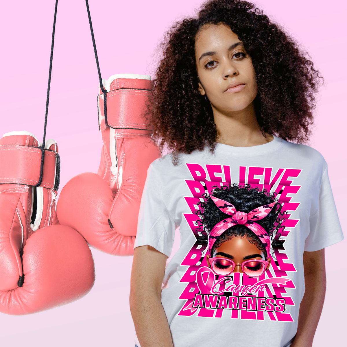 "Believe" Breast Cancer Awareness Shirt