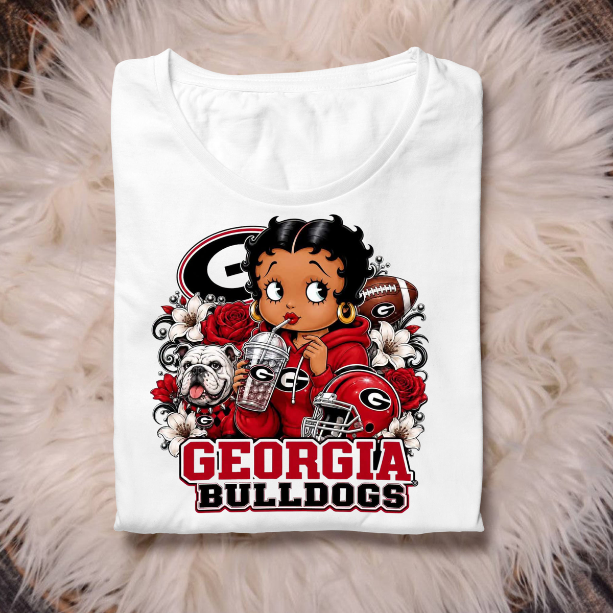 Bulldogs Betty Boop Brown