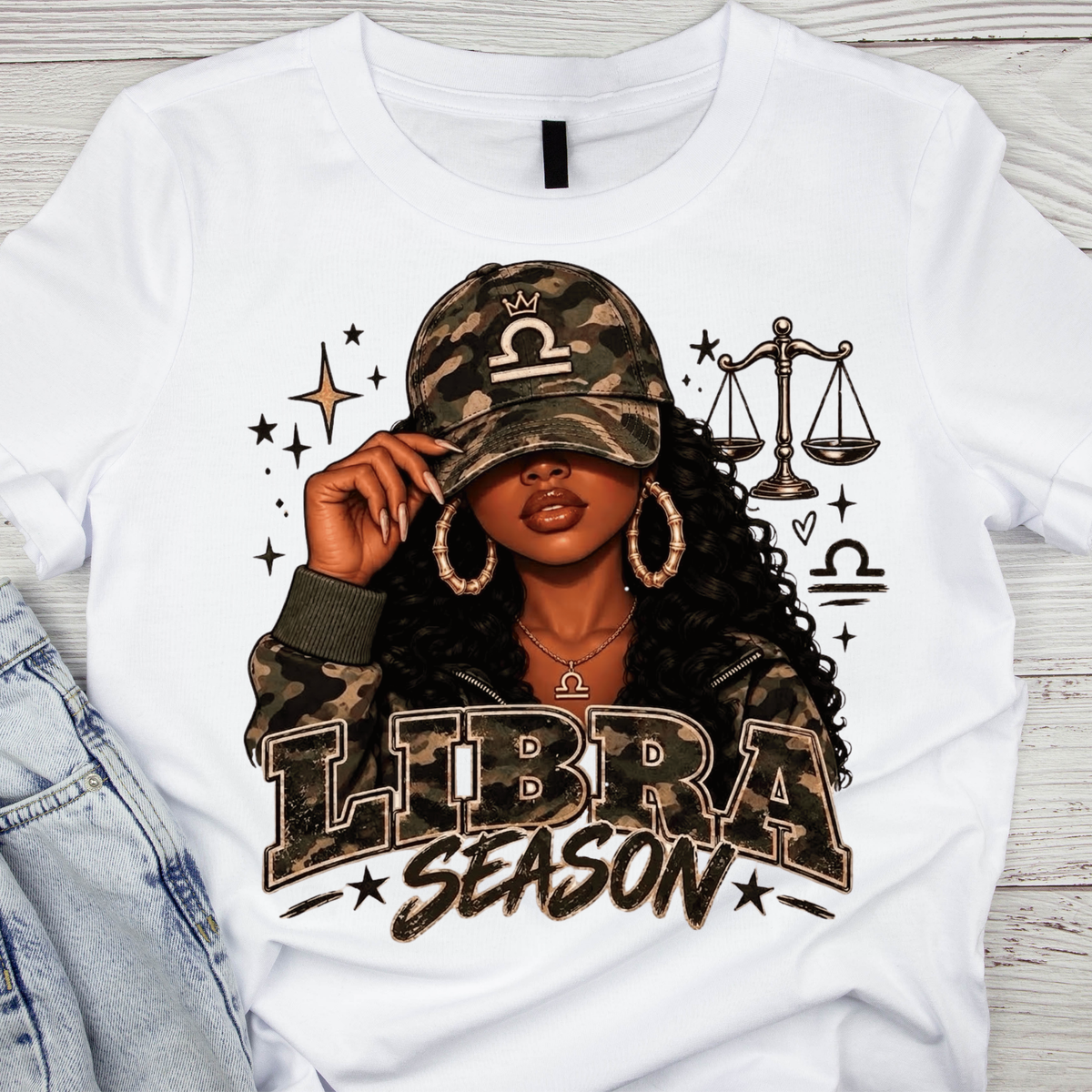 Libra - Camo/Destressed Cap Woman