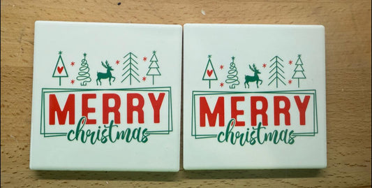 Customizable Ceramic Coaster Set