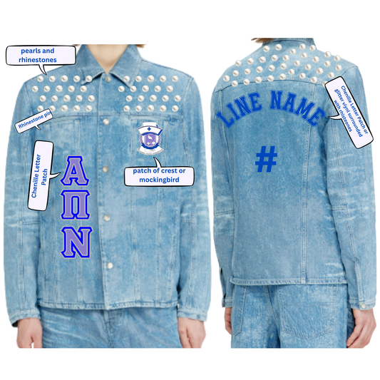 Pearl and Rhinestone APN Denim Jacket