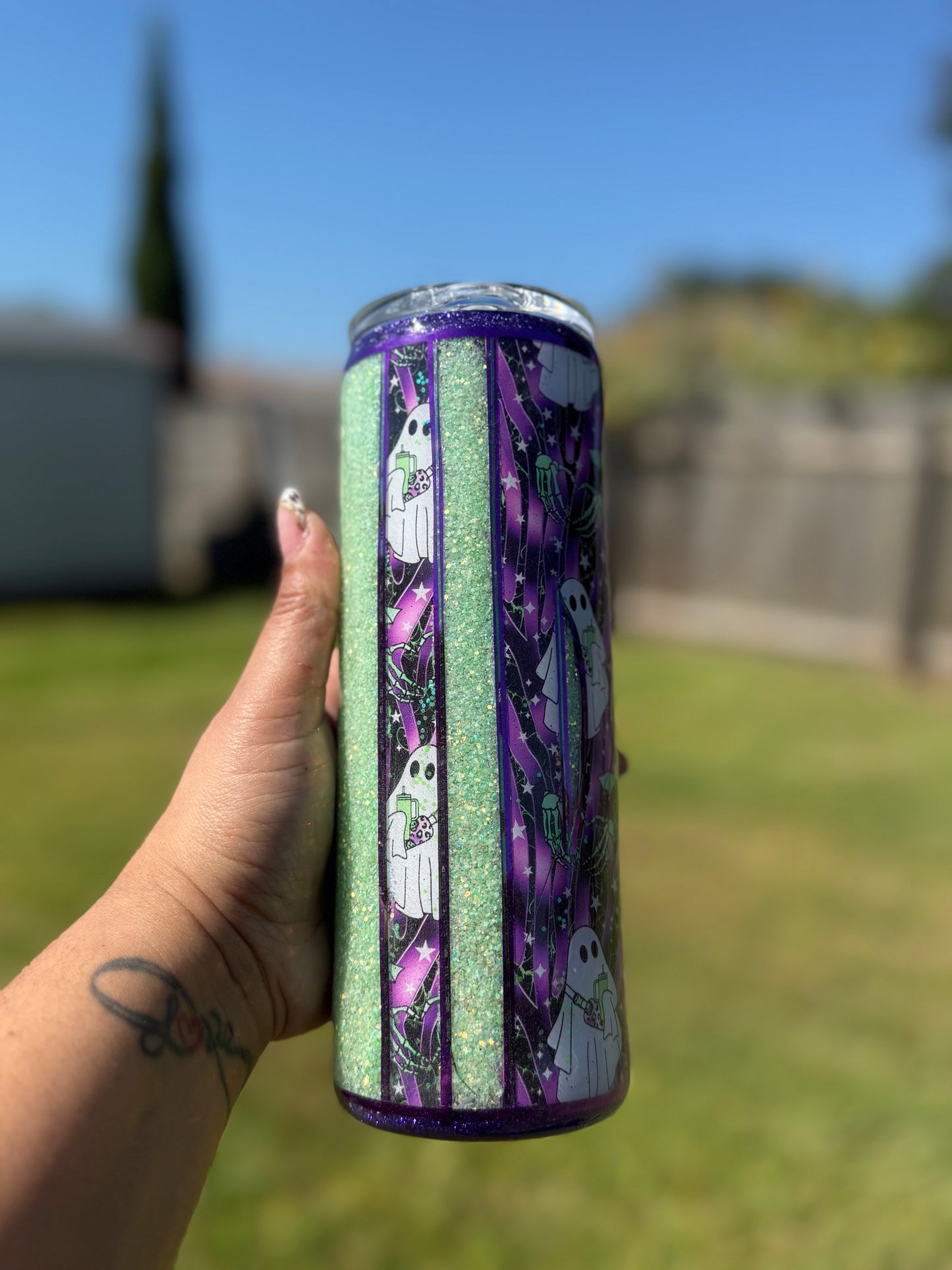 RTS - 20oz Glow in the Dark Boujee Ghost Tumbler
