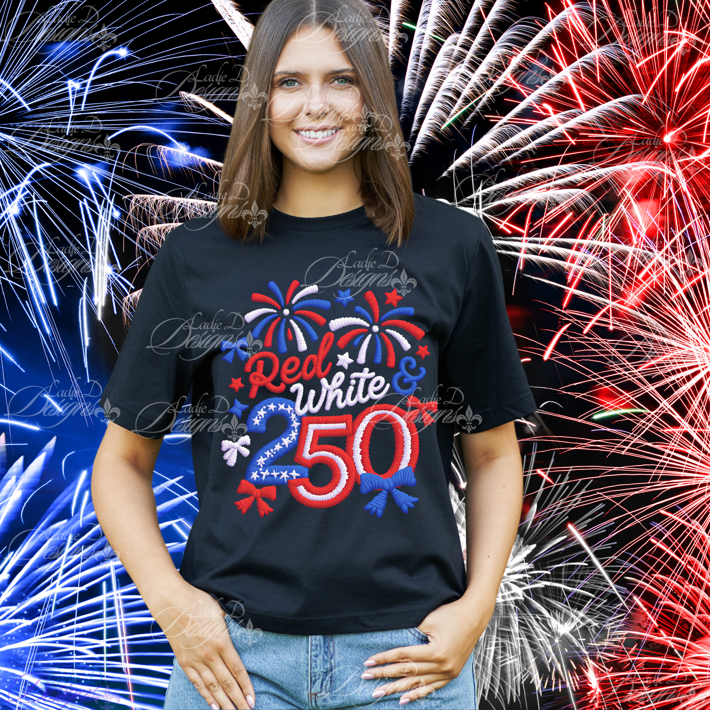 Red White & 250 - Bows & Fireworks