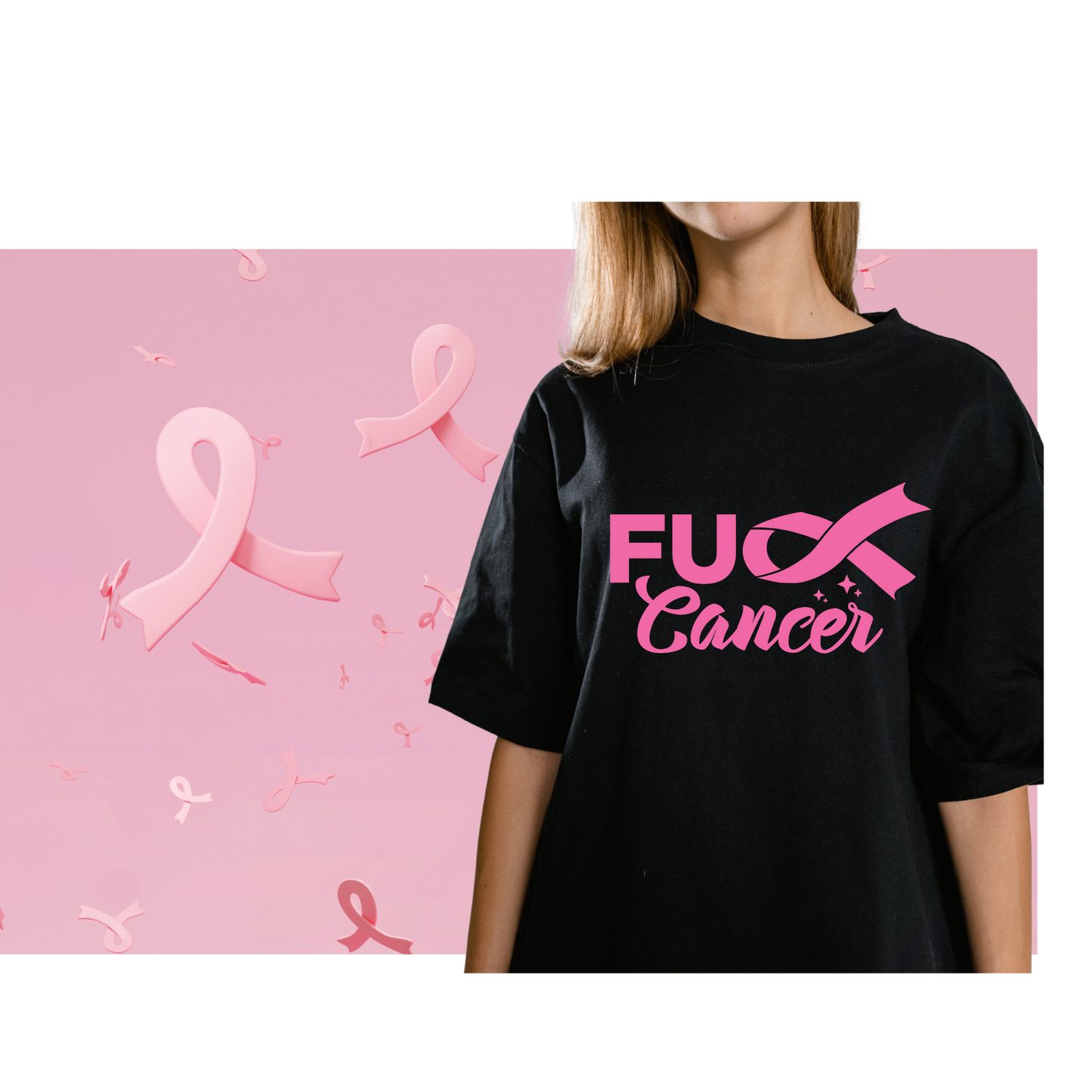 Fuck Cancer Ribbon Breast Cancer Shirt