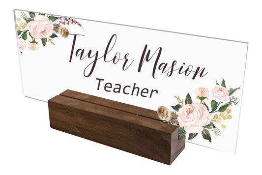 Customizable Desk Name Plate