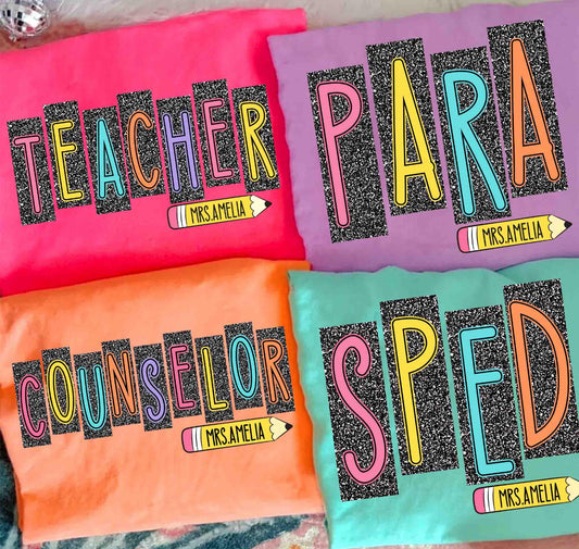 School Employee with Custom Name Added