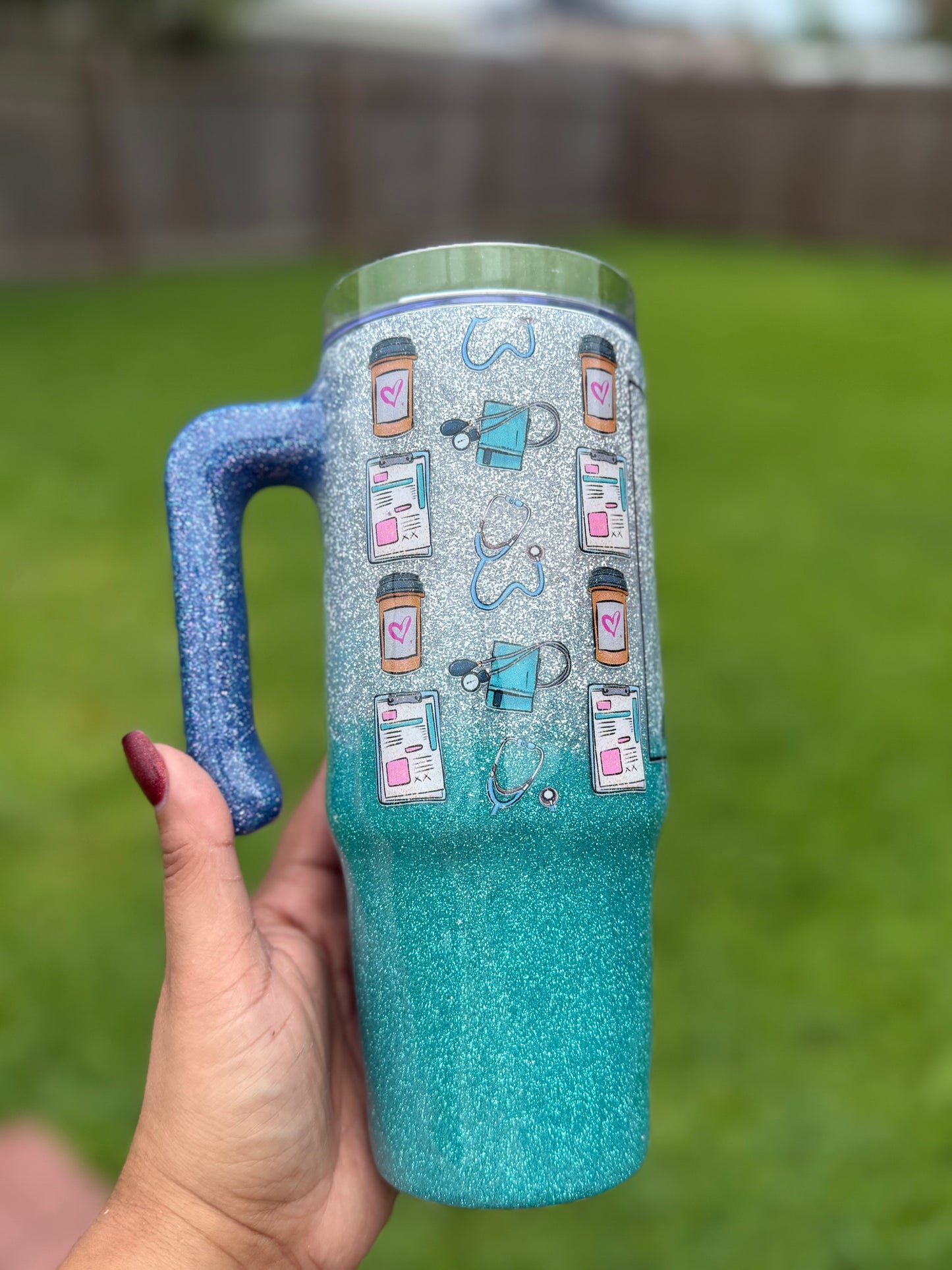 Epoxy Tumbler - 30oz with Handle Tumbler