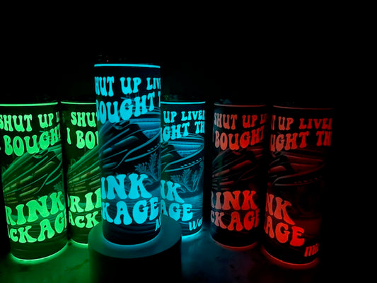 Custom Sublimation Glow In The Dark Tumblers
