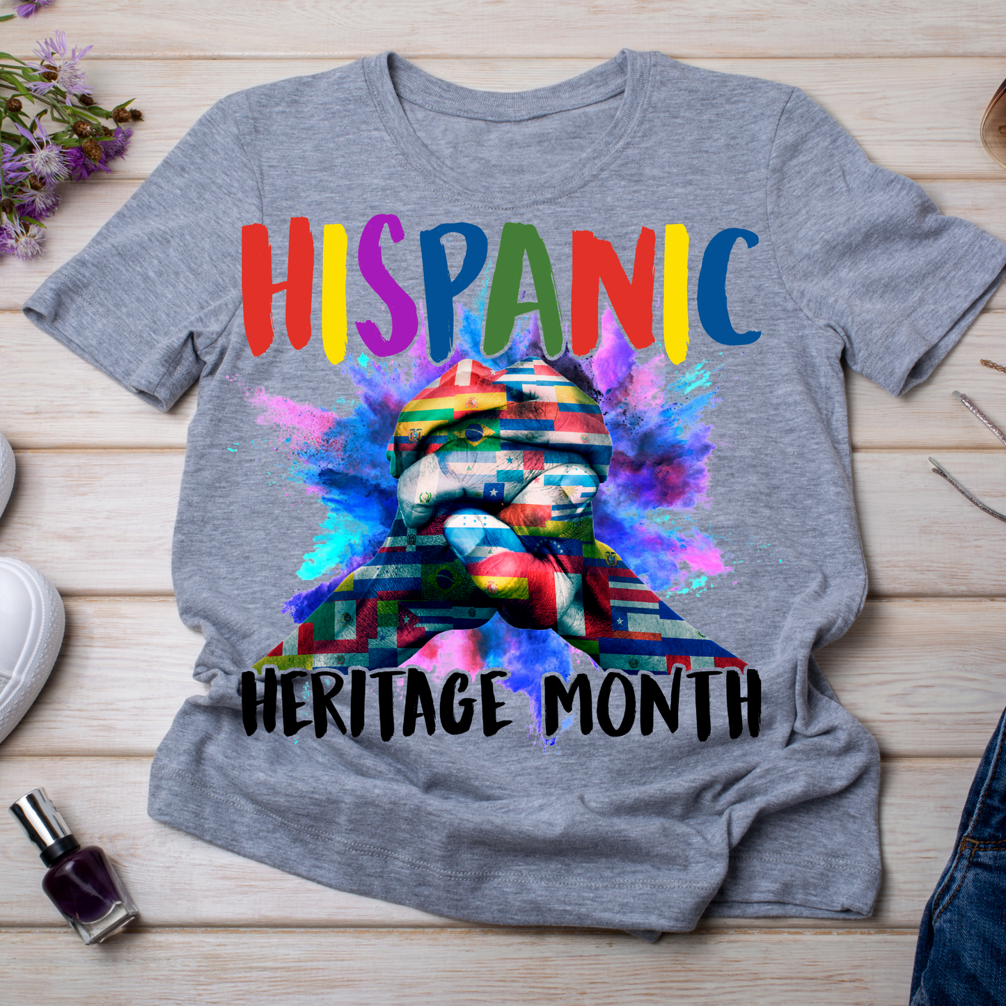 Hands - Hispanic Heritage Month - Flags